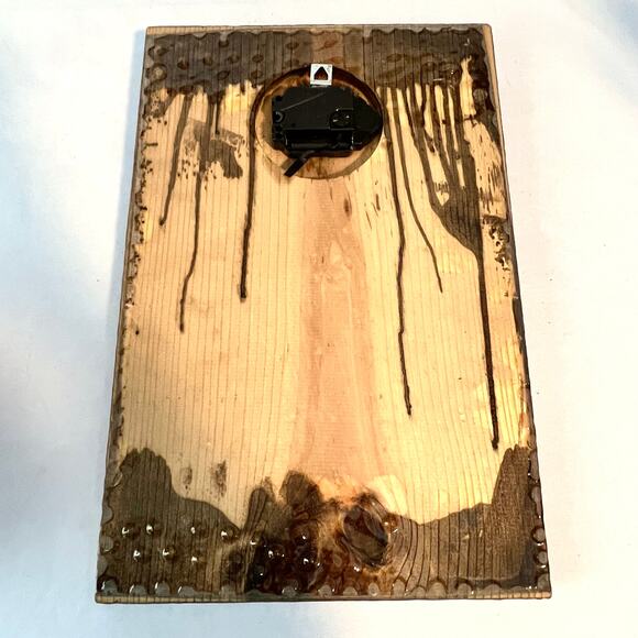 Vintage Handmade Minnie Mouse Wood Plaque Clock - Picture 8 of 9